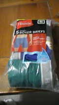 Hanes Men&#39;s Tagless Boxer Brief 5 PACK Underwear 5 Solid Colors Wicking XL - £9.33 GBP