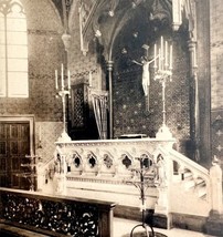 St Sang Chapel Crucifix Bruges Belgium Gravure 1910s Postcard Sepia PCBG12A - £15.65 GBP