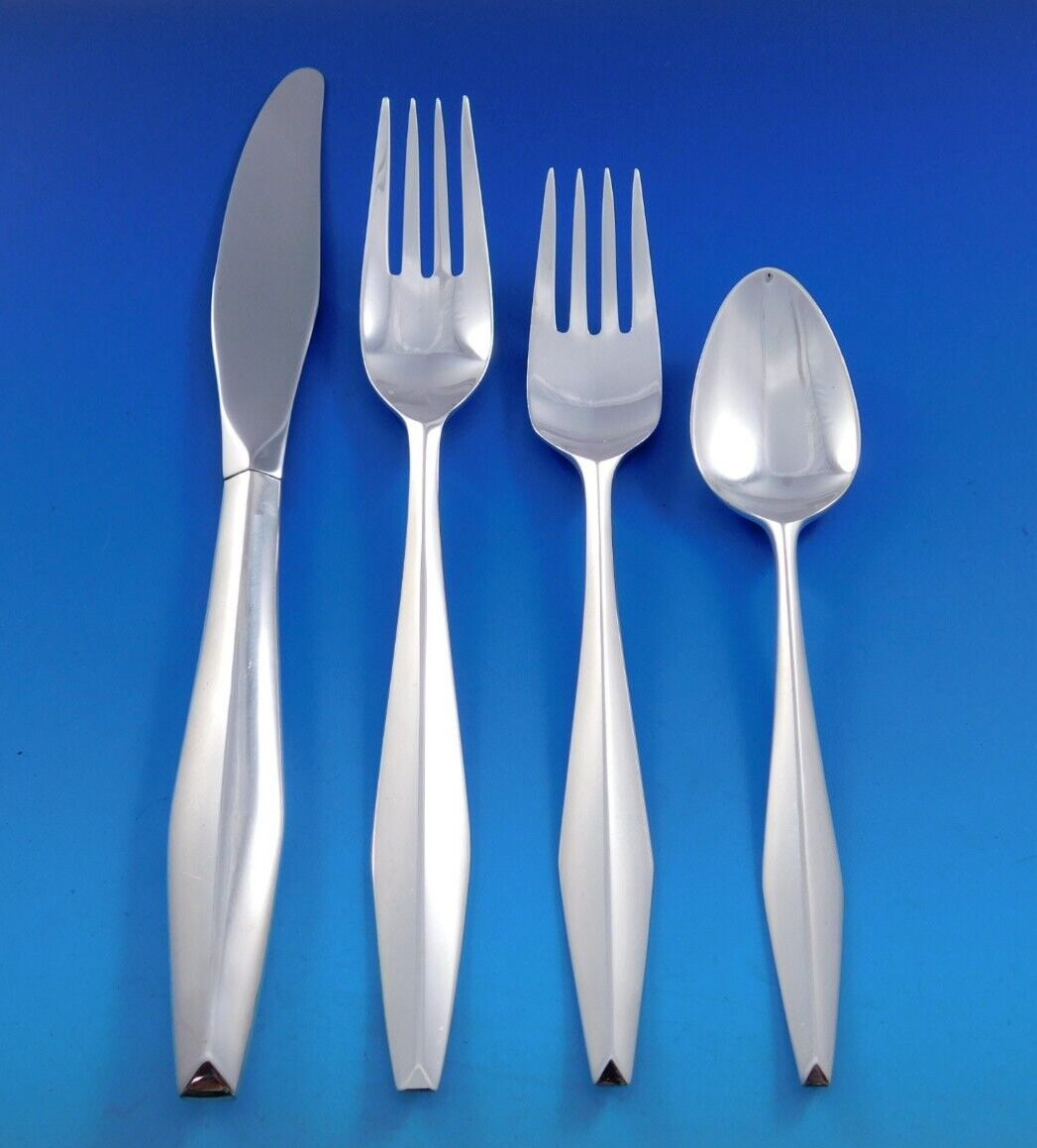 Diamond by Reed and Barton Sterling Silver Flatware Set Service 51 pieces Modern - $4,801.50