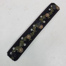 Vintage Black Fabric Grunge Wrap Bracelet Band Handcrafted Unisex 8.5 Inch - $44.88