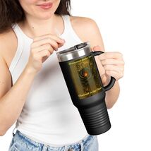 Chained to the Flame 40oz Tumbler Steampunk Black Rose Gears Fire Insulated - $61.00