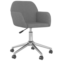 vidaXL Swivel Office Chair Light Gray Fabric - £97.76 GBP