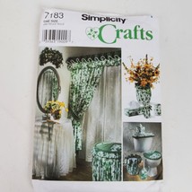 Vintage 1996 Simplicity Crafts Bathroom Accessories Sewing Pattern 7183 - $13.10