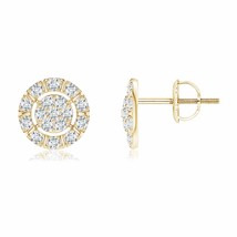 ANGARA Natural Diamond Round Stud Earrings in 14K Gold (Grade-GVS2, 0.5 Ctw) - £910.98 GBP