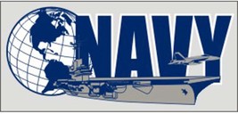 Navy w/Globe and Ship Decal - Veteran Owned Business - $4.39