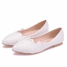 White Lace High Heels Wedding Shoes Bride Party Shoes Women Pumps  Paltform Ladi - £45.53 GBP