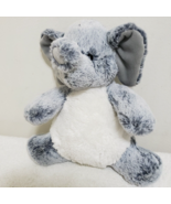 Aurora Plush Grey And White Sitting Elephant Stuffed Animal Soft  - $10.29