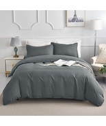 Duvet Cover Set Twin Size, Ultra Soft Washed Microfiber 1 Duvet Cover 1 ... - $34.64