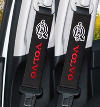 Volvo Embroidered Logo Car Seat Belt Cover Seatbelt Shoulder Pad 2 pcs - £10.23 GBP