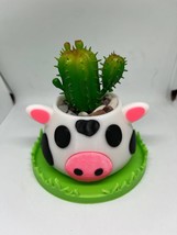 Cute kawaii Cow pot planter for office desk decor - $25.00