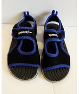 Speedo Water Shoes Kids Sandals Youth Size L (9/10) EUC Black &amp; Blue - $209.91 MXN