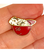 Dalmation Puppy Inside No95 Red Hat Enamel Gold Tone Hat Lapel Lanyard Pin - £9.73 GBP