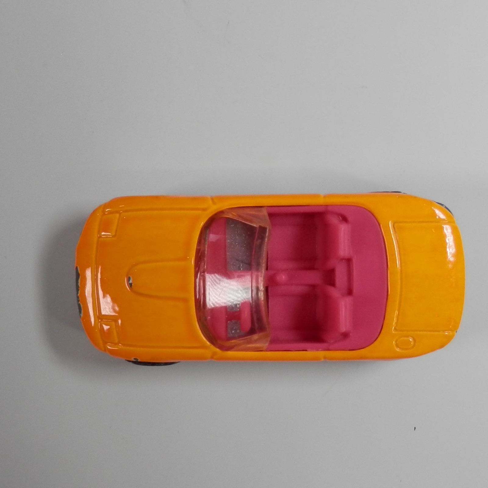 Vintage Hot Wheels 1990 Mazda Miata Convertible Orange Pink Interior Diecast Car Item image 2