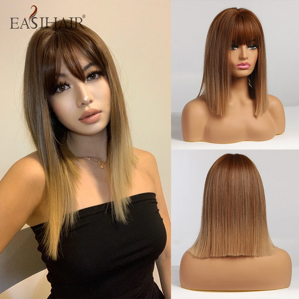 Synthetic wigs for women delivery from uk warehouse 3 5 days fast shipping brown blonde thumb200