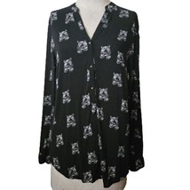 Black Tiger Long Sleeve Blouse Size Small - £19.38 GBP