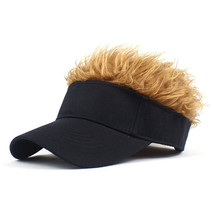 Saisifen Men Novelty Outdoor Sports Baseball Cap Black Hats Brown Hair - £15.01 GBP