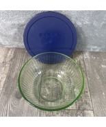 Pyrex Mixing Bowl 7403 S 2.5L 10 Cup Green Tinted Ribbed Glass Bowl With... - $18.99