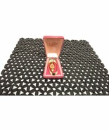 Vintage beautiful SORRENTO Heart &amp; Oval Rose Rhinestone Necklace Orginal... - $65.62 CAD
