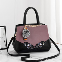 Women&#39;s Fashion Bag Embroidery Large Bag Texture Color Matching Shoulder Crossbo - £34.36 GBP