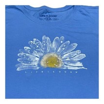 Life is Good Women&#39;s T Shirt Daisy Flower 3XL XXXL Blue Comfy Fit Floral - £18.78 GBP