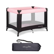 Dream On Me Nest Portable Play Yard with Carry Bag and Shoulder Strap, Pink - $60.78