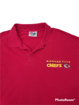 Vintage Majestic Kansas City Chiefs Large Polo Shirt Men&#39;s Red 1990&#39;s - £21.98 GBP