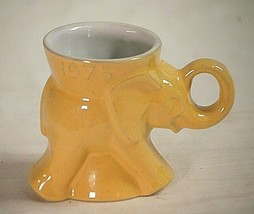 Frankoma Art Pottery Yellow Elephant Mug Cup 1975 Republican GOP Political Vtg. - £17.25 GBP