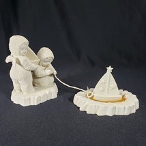 Department 56 Snowbabies "SAILING THE SEAS" Two Figurines 1999 Retired Sailboat - $28.04