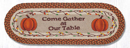 Earth Rugs OP-222 Come Gather at Our Table Oval Patch Runner 13&quot; x 36&quot; - £35.03 GBP