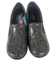 Easy Works By Easy Street Leeza Women Arch Support Clog 10M Blue Floral ... - $22.49