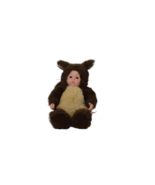 Anne Geddes Squirrel Baby Doll Plush Toy Vintage 1998 18&quot; Hard Face - $11.87