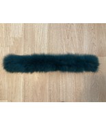 Adrienne Landau Rabbit&amp; Fox Fur Women’s Dark Green Collar Scarf 28” - $68.67 CAD