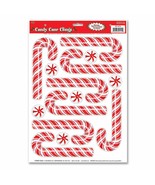 Beistle PEPPERMINT CANDY CANE CLINGS Christmas Craft Window Mirror Stick... - £3.02 GBP