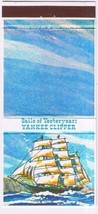 Matchbook Cover Ships Sails Of Yesteryear Yankee Clipper - £1.63 GBP