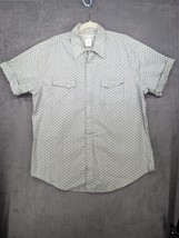 Wrangler Shirt Mens XL Pearl Snap Vintage Western Cowboy Rancher Gray - $18.69