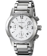 Electric Men&#39;s EW0020010002 FW02 White Chronograph Stainless Steel Field... - £151.08 GBP