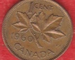 1960 Canadian one cent Queen Elizabeth 2nd Rest in peace coin Age 64 KM#... - $1.89