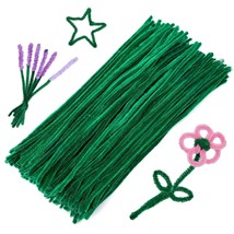 150 Pieces Green Pipe Cleaners Chenille Stem, Pipe Cleaners Chenille Ste... - £10.21 GBP