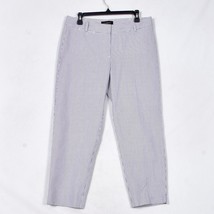 Talbots Pants Women’s Size 6 Signature Seersucker Blue White Stripe Ankl... - $23.69