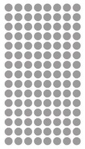 1/4&quot; SILVER Round Color Coding Inventory Label Dots Stickers MADE IN USA  - £1.55 GBP+