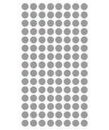 1/4&quot; SILVER Round Color Coding Inventory Label Dots Stickers MADE IN USA  - £1.58 GBP+