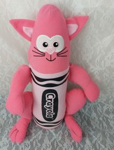 Crayola Pink Crayon Cat Kitty Black Pencil Art School Nanco 17&quot; Plush St... - $16.99