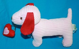 Animal Adventure Pink Plush Ribbed Valentine Puppy Dog 9&quot; Stuffed Heart ... - $11.65