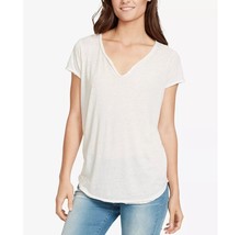 William Rast Womens XS Marshmallow Cooper Button Trim T Shirt Top NWT AE43 - £15.41 GBP