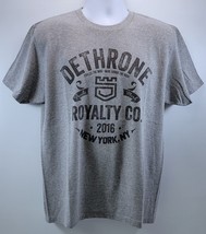 D) Dethrone Royalty Co. 2016 New York Men Gray Large T-Shirt - £15.81 GBP