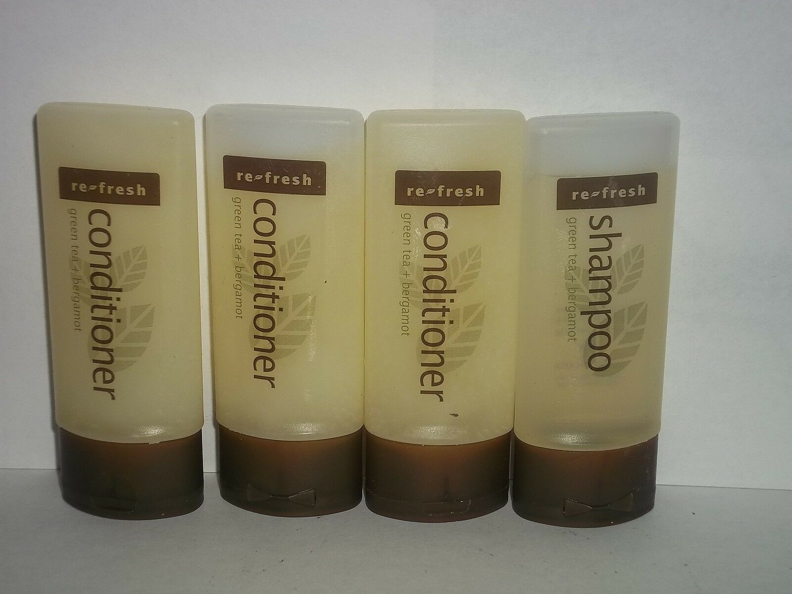 4 Refresh GREEN TEA BERGAMONT Conditioner &amp; Shampoo Women Travel .5 oz New - $9.89