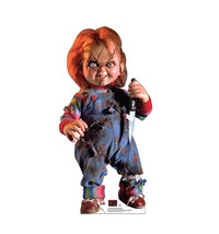 Chucky With Knife  OUTDOOR Stand Up Lifesize Cardboard Cutout Doll Horror Movie  - £47.07 GBP