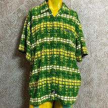 Beverly Hills Polo Club Short Sleeve Men’s Hawaaian Style Shirt Green Ye... - $33.66
