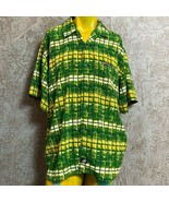 Beverly Hills Polo Club Short Sleeve Men’s Hawaaian Style Shirt Green Ye... - £26.33 GBP