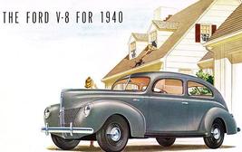 1940 Ford V-8 Tudor Sedan - Promotional Advertising Poster - £26.31 GBP